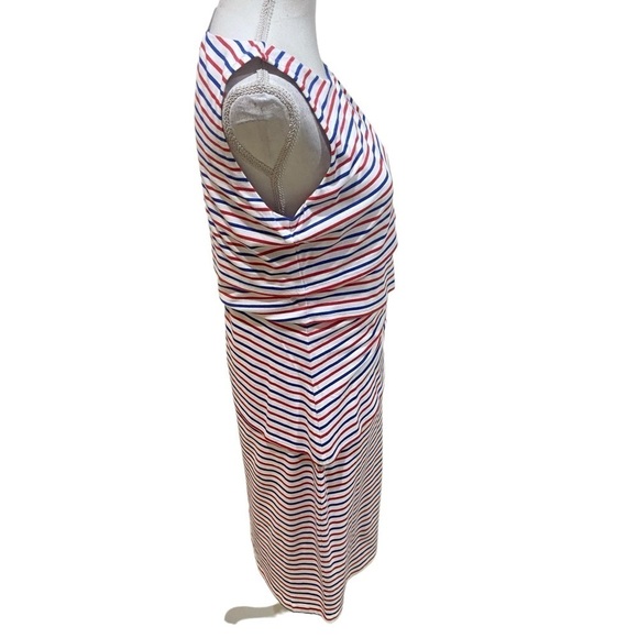 NWT J McLaughlin modal stretch cotton striped layers sleeveless dress sz medium - Picture 7 of 11